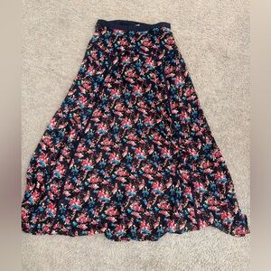 Forever 21 Floral skirt with sheer bottom
